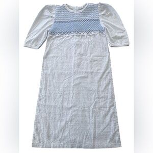Blue and White Kids Casual Dress‎